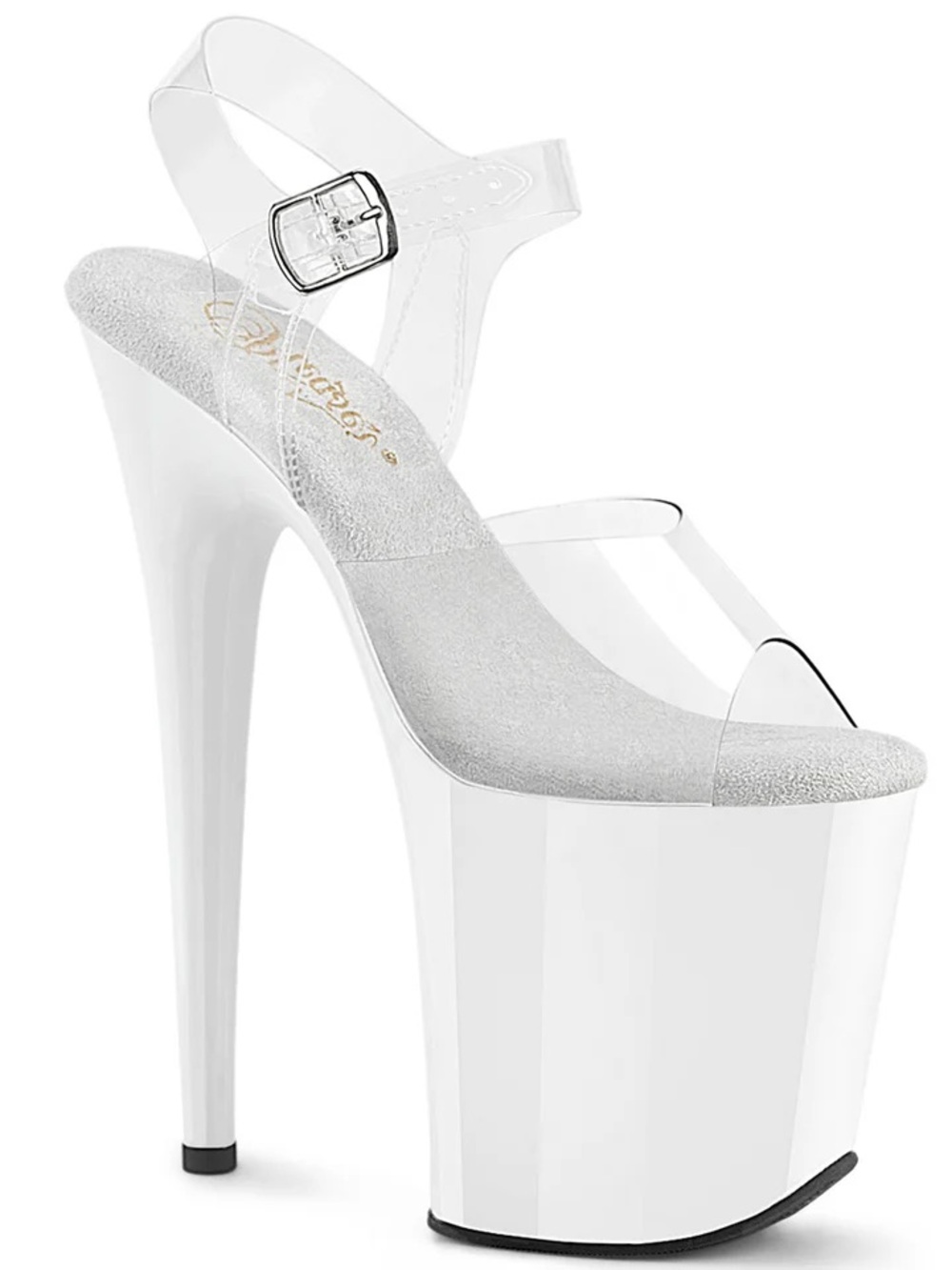 White Pleaser Flamingo Size US 7
